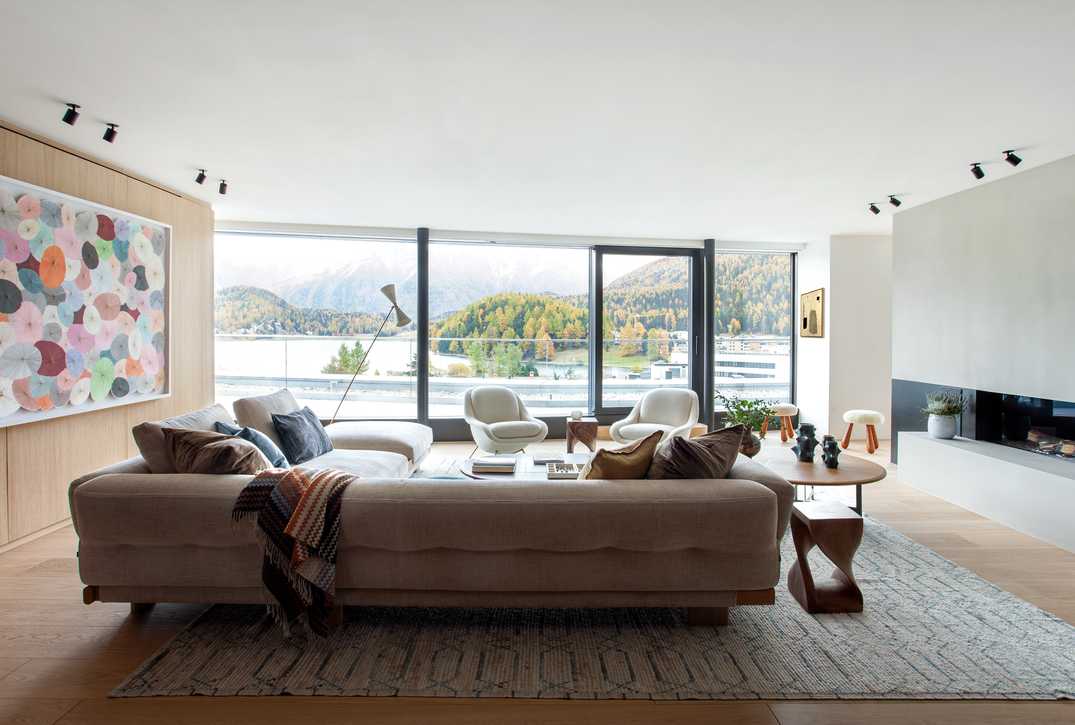 St. Moritz Penthouse interior design by Valérie Pasquiou